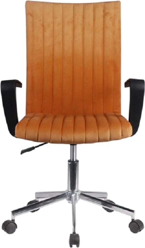 Karrige zyre Lotto, material stof, ngjyrë kungulli, metal, 54x59x98cm