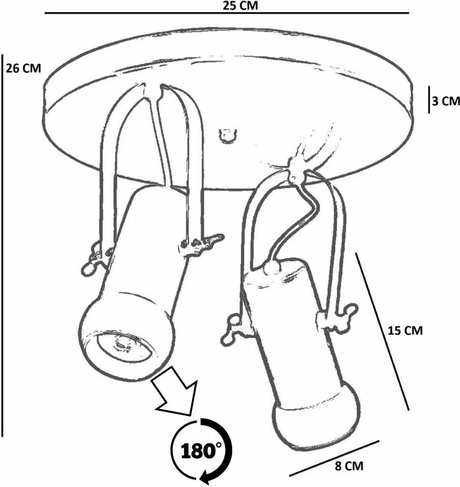 Llambë tavanore Opviq, 8999-2, metal e dru, ngjyrë e zezë dhe arre