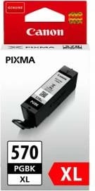 Kasetë bojë Canon PGI-570 PGBK XL, 22 ml, rendiment i lartë, origjinale, e zezë