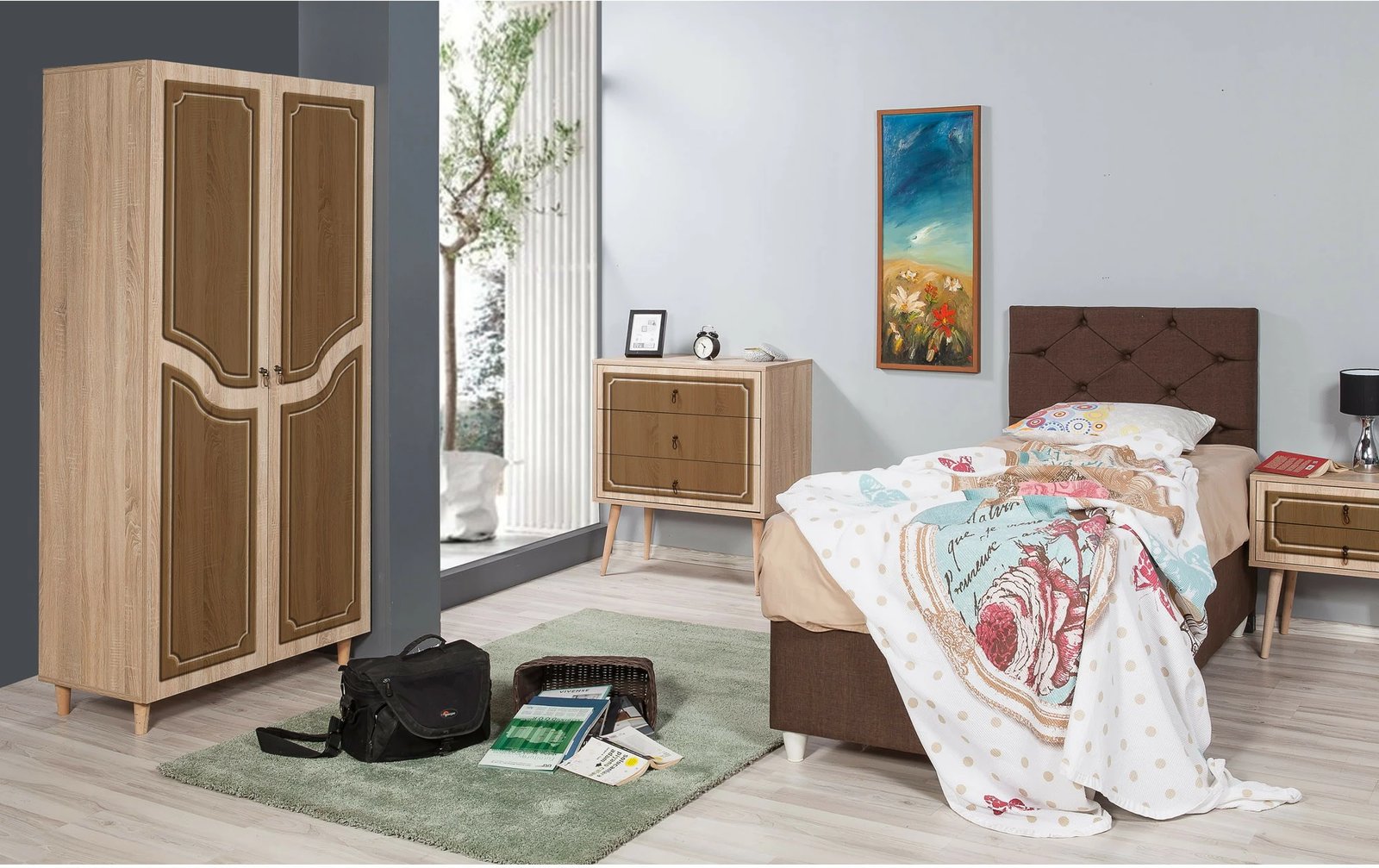 Dollap Skye Decor, stil 622, ngjyrë lisi Sonoma