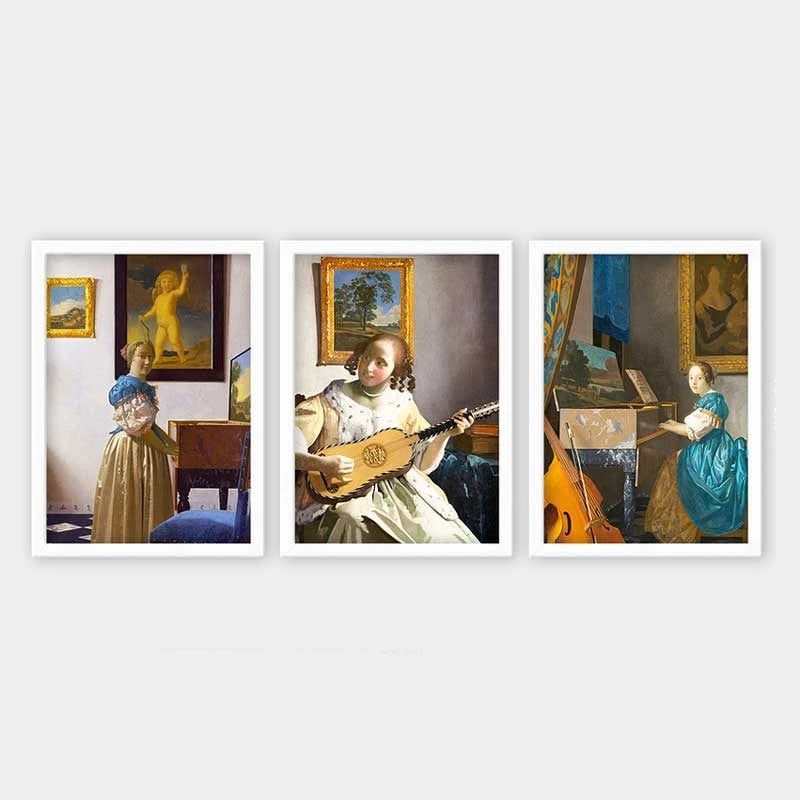 Pikturë dekorative me kornizë (3 copë), Wallity, 3BC_UN3844990_3545