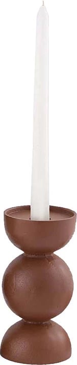 Mbajtës qiriu Formas, alumin, ngjyrë terrakote, 8x8x16cm