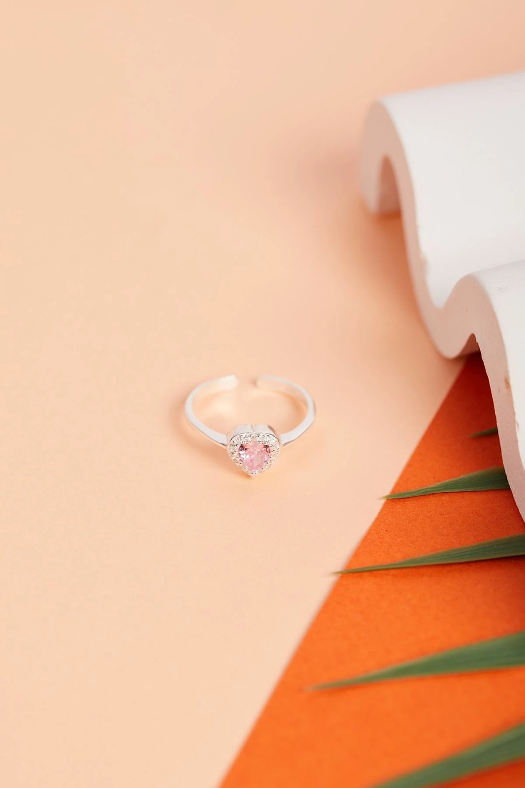 Unazë argjendi, ngjyrë rozë, Elika Silver, ELKAB92277Pembe