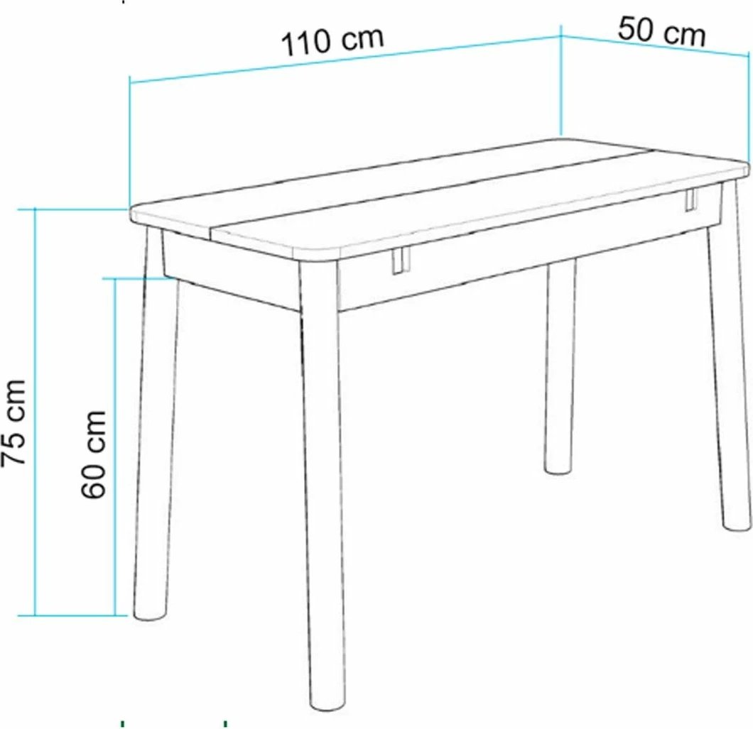 Tavolinë ngrënieje e zgjatshme, ngjyrë lisi, Skye Decor, Vina