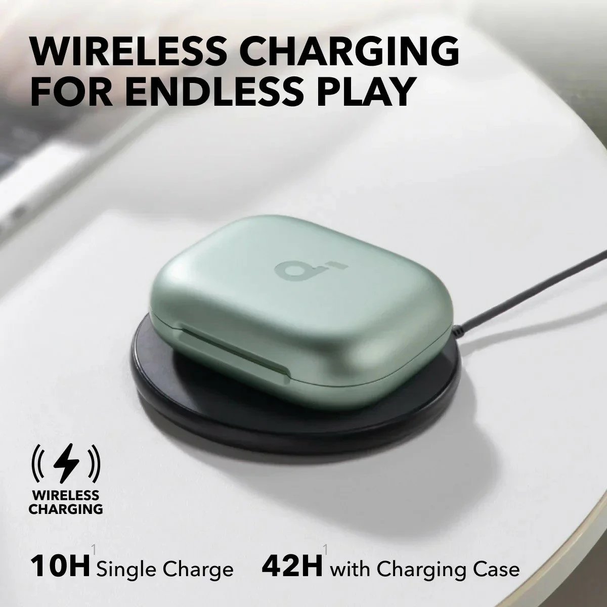 Kufje wireless Anker Soundcore Aero Fit 2, Bluetooth, Gjelbër