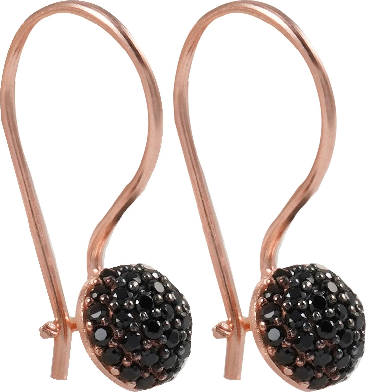 Vathë argjendi Jumeon, rozë gold e zi, 9938SYH