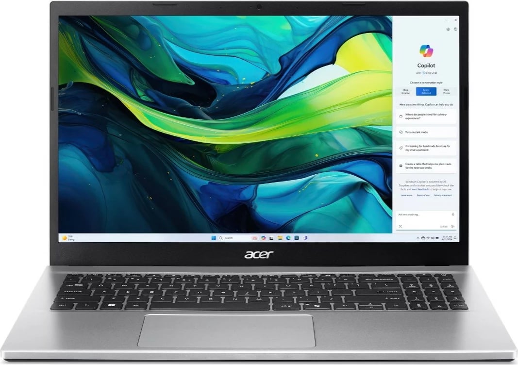 Laptop Acer Aspire Go 15 AG15-42P-R1JP, AMD Ryzen 5 5625U, 16 GB RAM, 512 GB SSD, Argjendtë