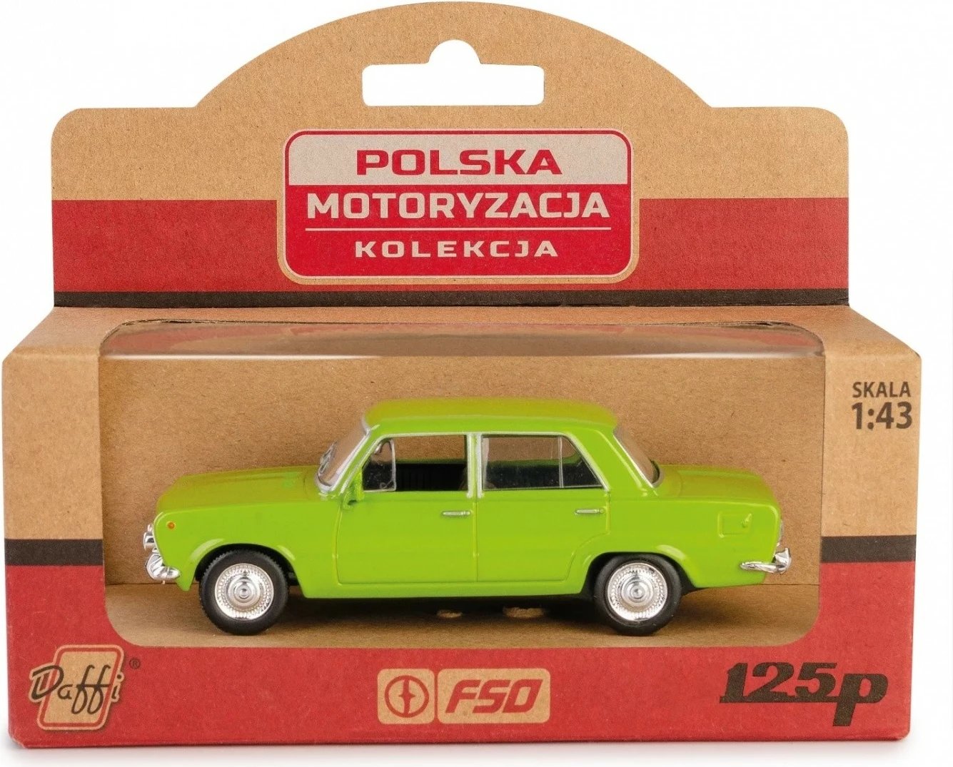 Makine lodër Daffi Fiat 125p, 1:43, e gjelbër