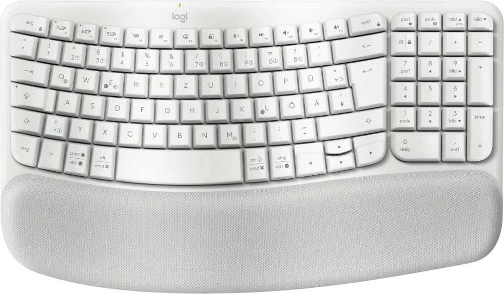 Tastierë ergonomike Logitech Wave Keys wireless, OFFWHITE