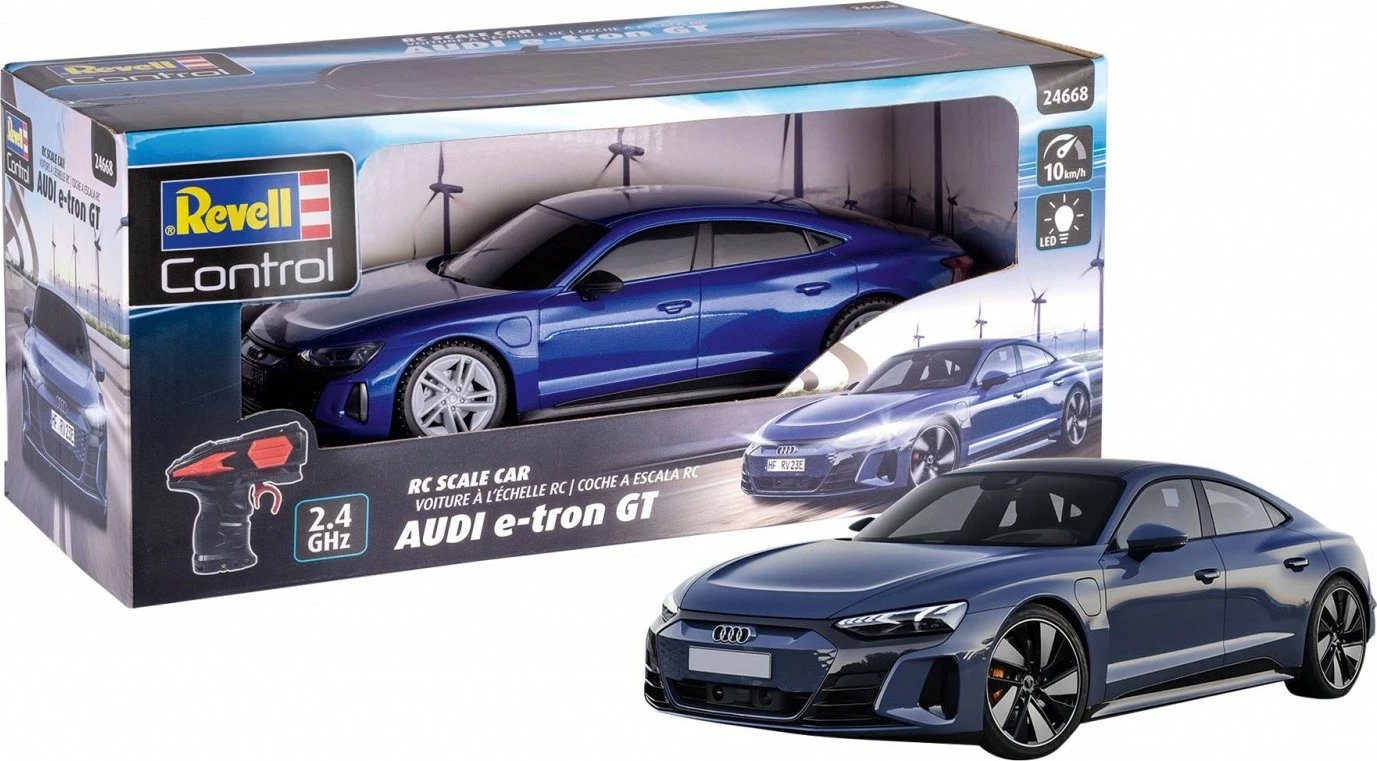 Veture me telekomandë Revell RC Audi e-tron GT 1:24, Kaltër