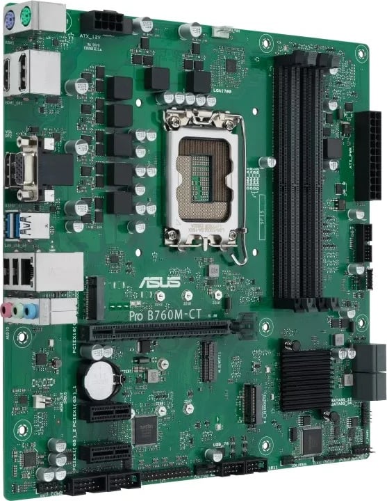 Pllakë amë ASUS PRO B760M-CT-CSM, micro ATX, Socket LGA 1700, Gjelbër