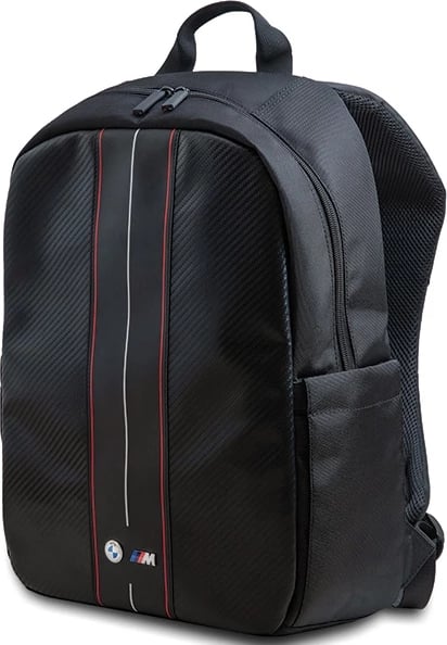 Çantë shpine BMW Carbon Red Stripe për laptop 16", e zezë