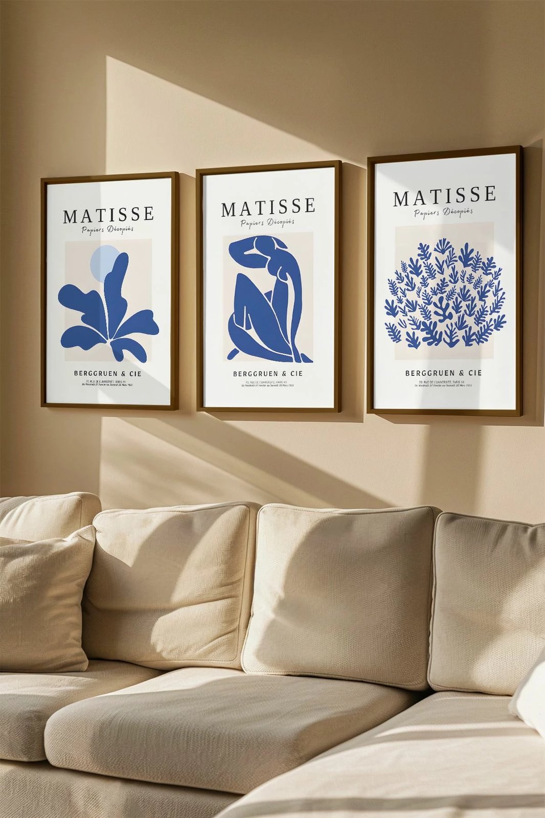 Pikturë dekorative me kornizë (3 copë), Wallity, Artvmodel16-Kahve