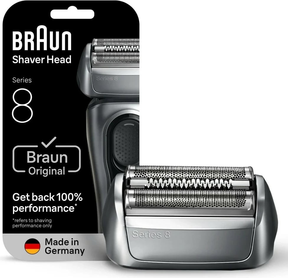 Kokë zëvendësuese Braun Kombipack 83M për makinë rroje Series 8, argjend Kokë zëvendësuese Braun Kombipack 83M për makinë rroje Series 8, argjend