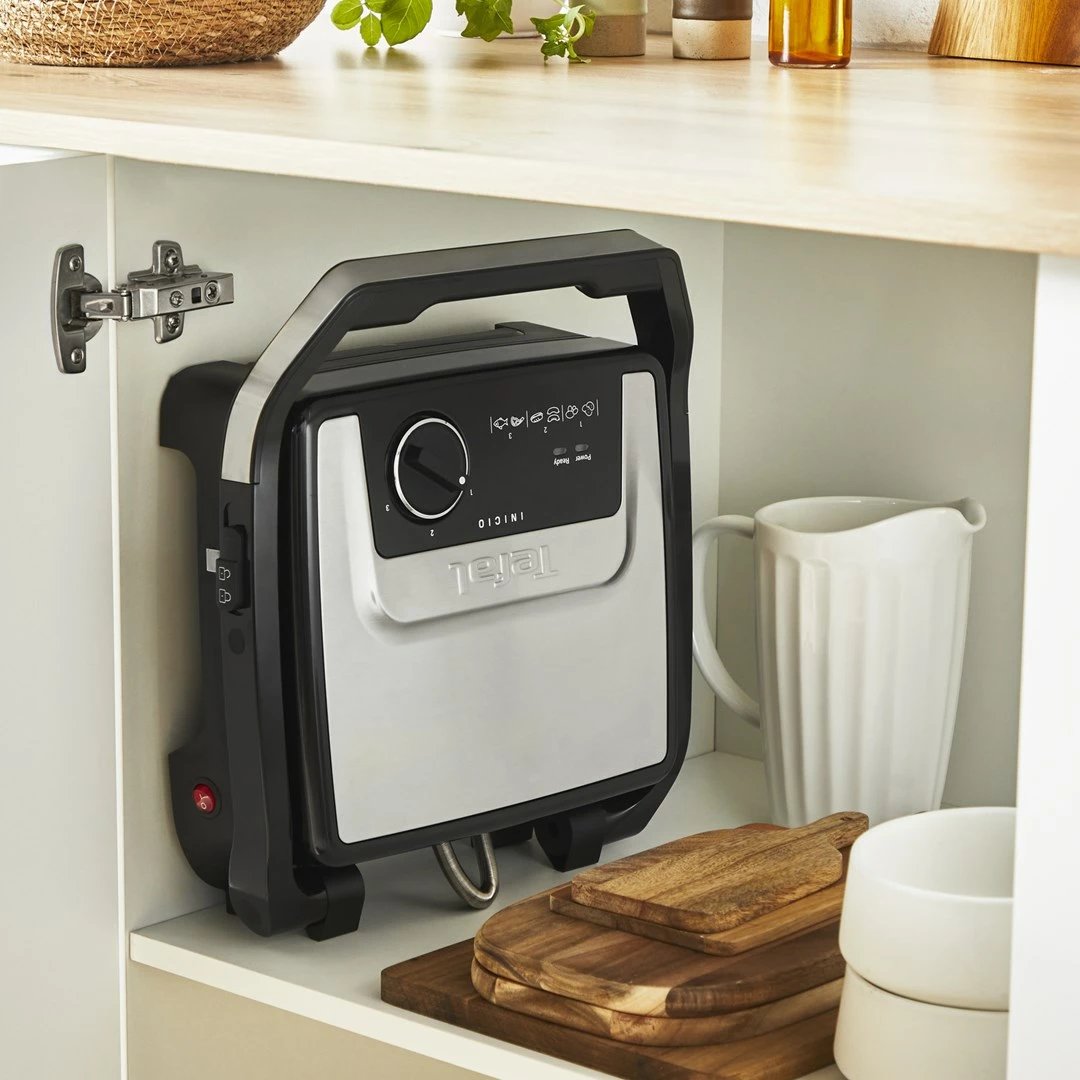 Grill elektrik Tefal Inicio Adjust GC272D10, çelik inoks