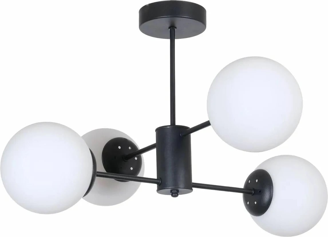 Llambë tavani Opviq, trup metalik, e zezë, 120-12