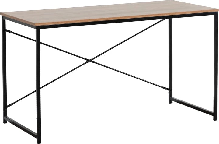 Tavolinë pune Bailon, ngjyrë lisi me metal të zi, 120x60x70cm Tavolinë pune Bailon, ngjyrë lisi me metal të zi, 120x60x70cm