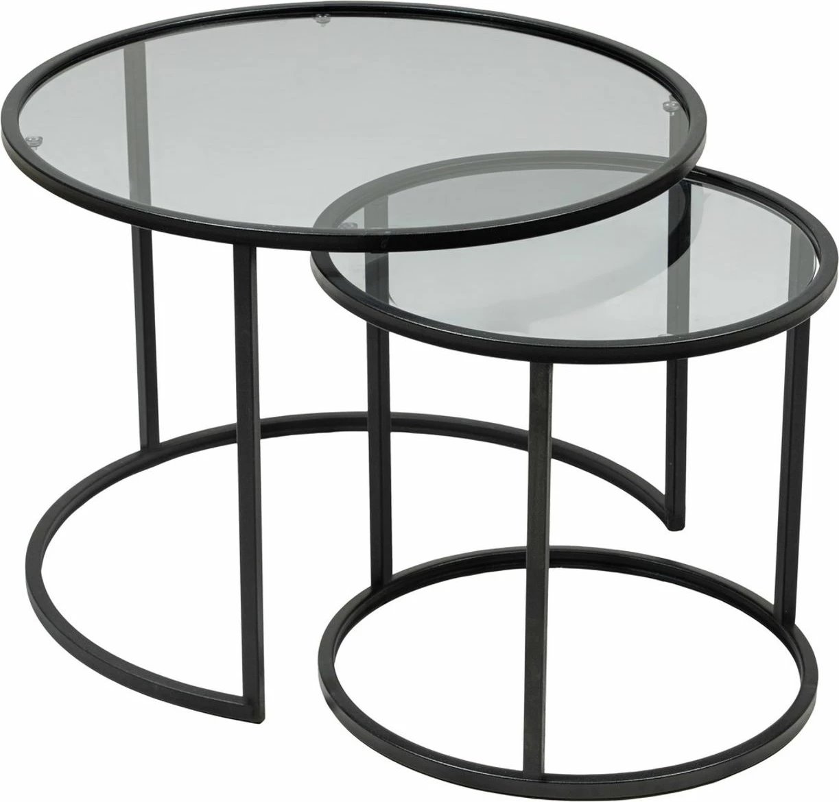 Tavolinë kafeje Hanah Home Tokyo 60, e zezë, fume (set prej dy pjesësh)