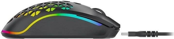 Maus ergonomik Aqirys Polaris, RGB, Dual Mode, i zi