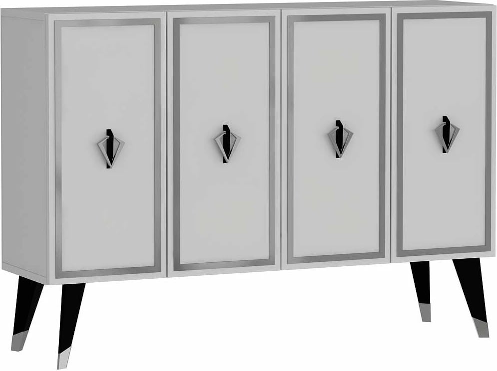 Konsol Skye Decor, 8175KM-32, e bardhë, e zezë, argjend