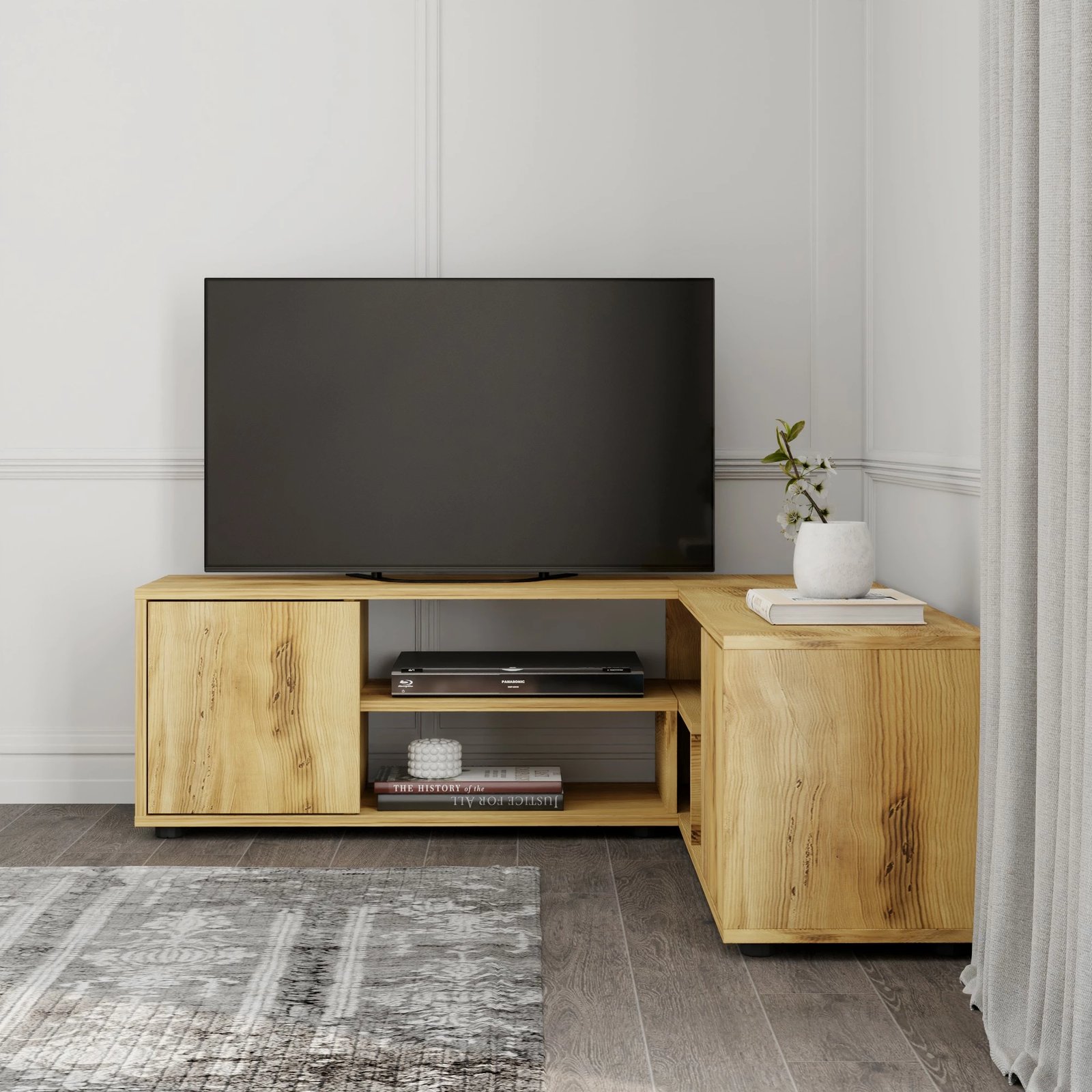 Komodë TV Hanah Home, ngjyrë lisi, Rosa