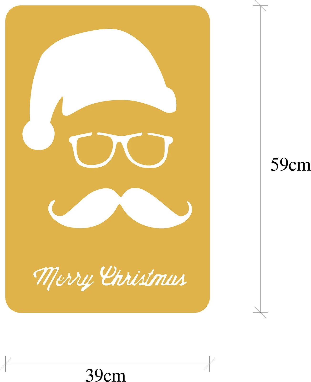 Aksesor dekorativ metalik për mur, Wallity, ngjyrë ari, XMASGOLD - 006