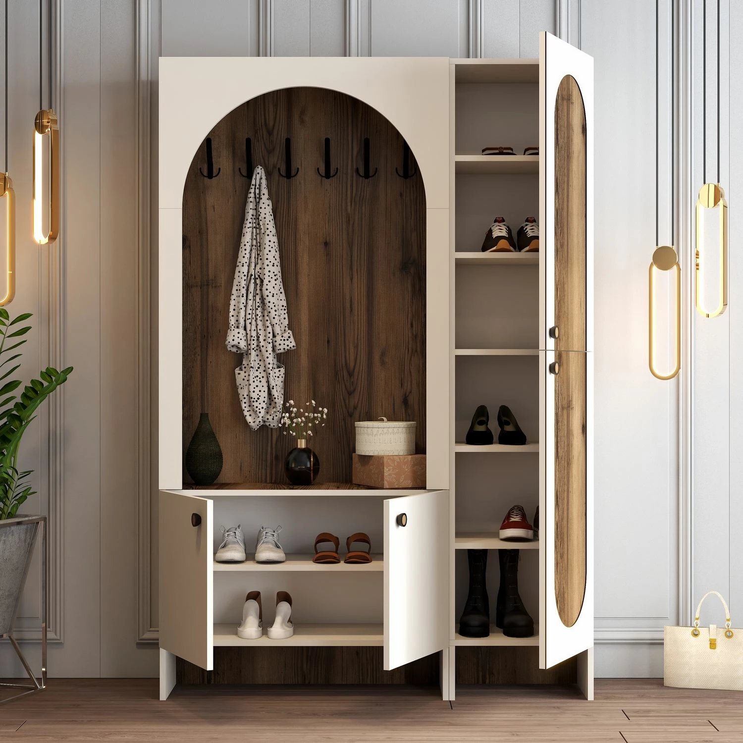 Stendë për korridor Skye Decor, Palermo Kl, krem dhe arre