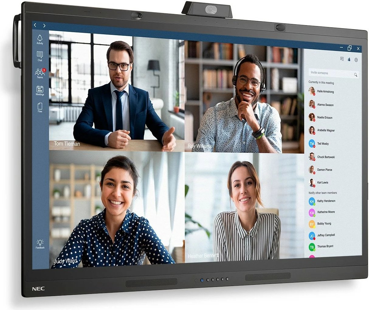 Ekran i madh me prekje SHARP NEC WD551 55 inç, 4K Ultra HD, 1.073 miliardë ngjyra, Ethernet, HDMI, i zi