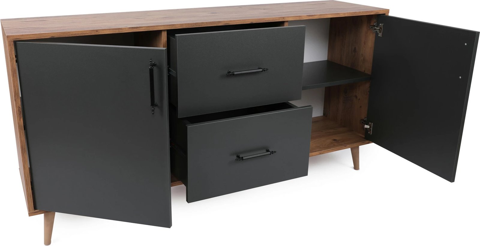 Konsolë Hanah Home, Cordoba, ngjyrë arre dhe antracit