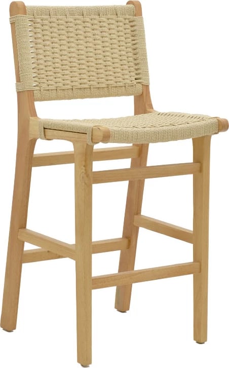 Karrige për bar Julien dru gome natyral-litar natyral 45x46x95cm