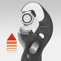 Spango e rregullueshme Knipex 87 41 250, 250mm, plastik, zi/kuqe