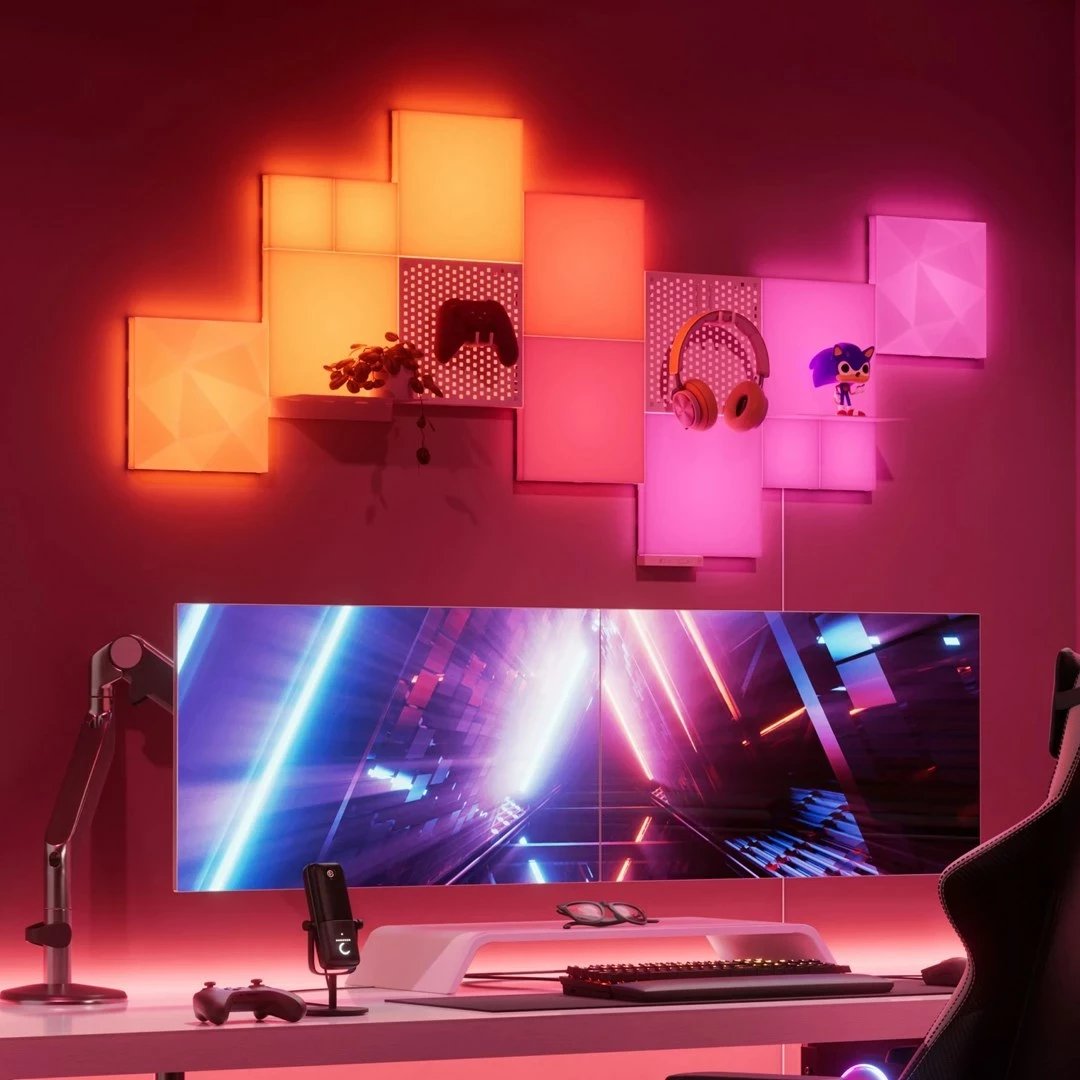 Panel LED Nanoleaf N8100K02-10CB, katror, set prej 10 copë