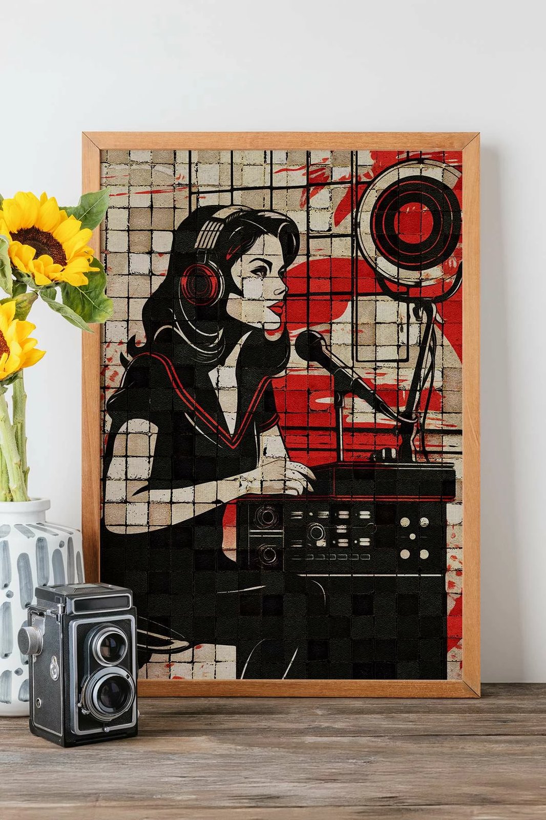 Pikturë dekorative me kornizë, Wallity Popmosaıc23, shumëngjyrëshe, 33x48cm