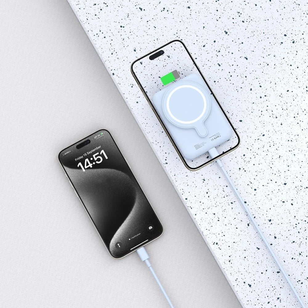 Powerbank Tech-Protect LifeMag PB10, 5000mAh, MagSafe, USB-C, Blu