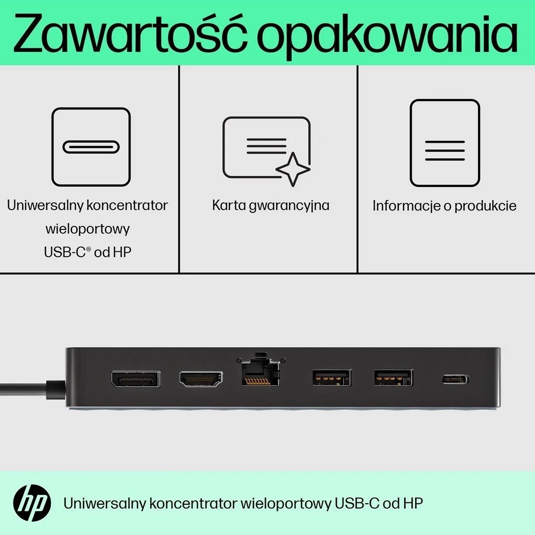 Hub HP universal, Ethernet LAN, 7 porte, USB-C, i zi