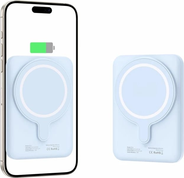 Powerbank Tech-Protect LifeMag PB10, 5000mAh, MagSafe, USB-C, Blu