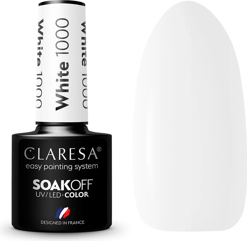 Llak për thonj Claresa 1000 White për femra 5g
