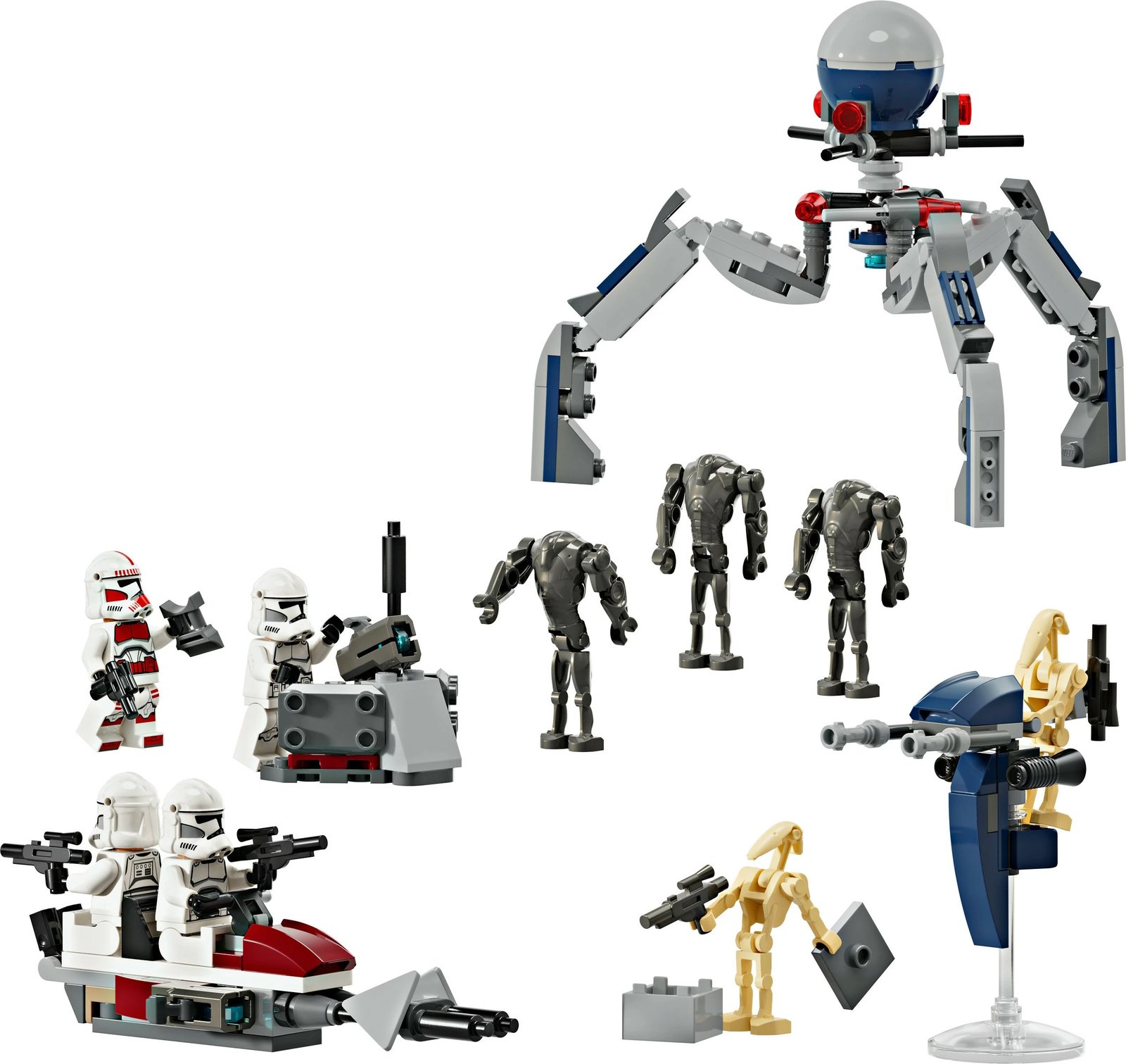 Set ndërtimi LEGO Clone Trooper & Battle Droid, 215 pjesë, plastikë, shumëngjyrësh