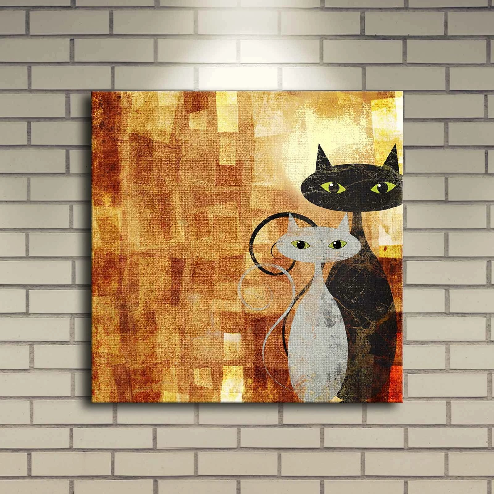 Pikturë dekorative me drita LED, Wallity, 4040İACT-17, shumëngjyrëshe, 40x40cm