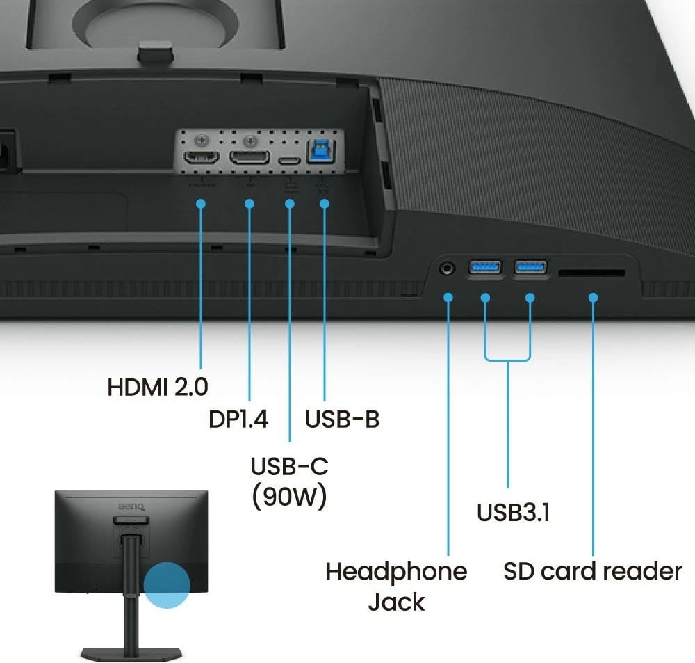 Monitor BenQ SW242Q, 24.1 inç, WQXGA, LED, i zi