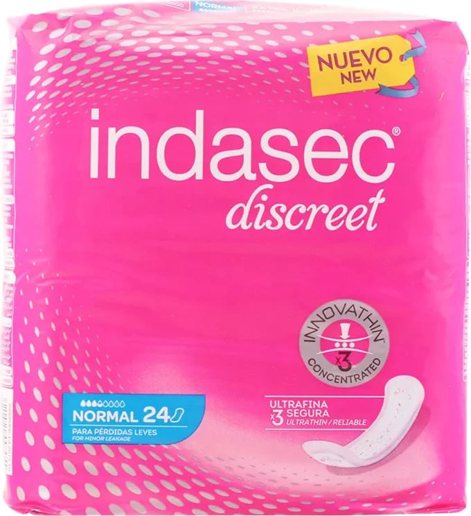 Kompresa për inkontinencë Indasec Discreet Normal unisex, 24 copë