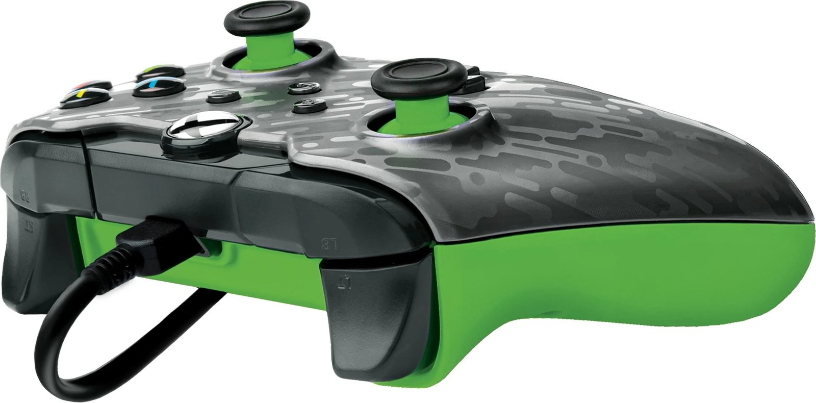 Gamepad PDP Neon Carbon, Xbox, Windows 10/11, Wired, USB, Karbon, Gjelbër Gamepad PDP Neon Carbon, Xbox, Windows 10/11, Wired, USB, Karbon, Gjelbër