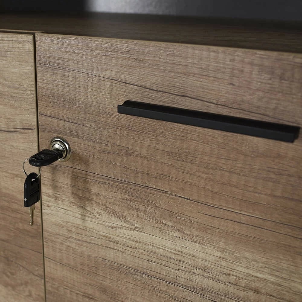 Raft librash Hanah Home, Nkt-552-Tt-1, ngjyrë arre e çelët, 72x187x34cm