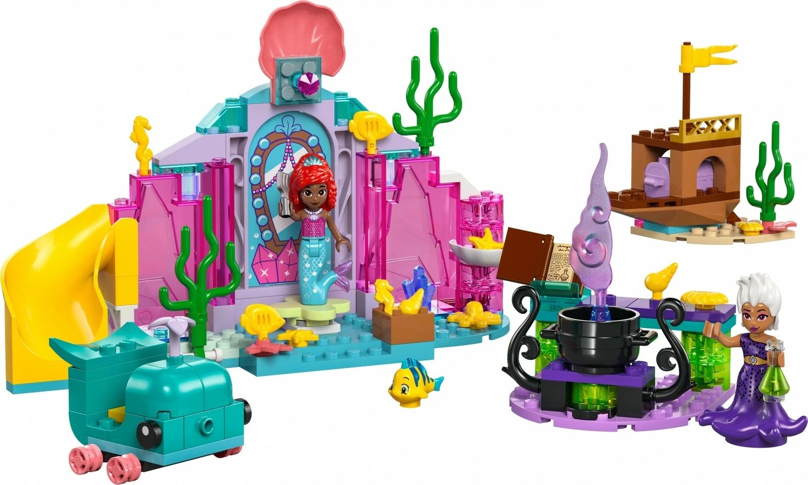 Set LEGO Disney Princess Crystal Cave of Ariel 43254, 141 pjesë, për fëmijë 4+, shumëngjyrësh
