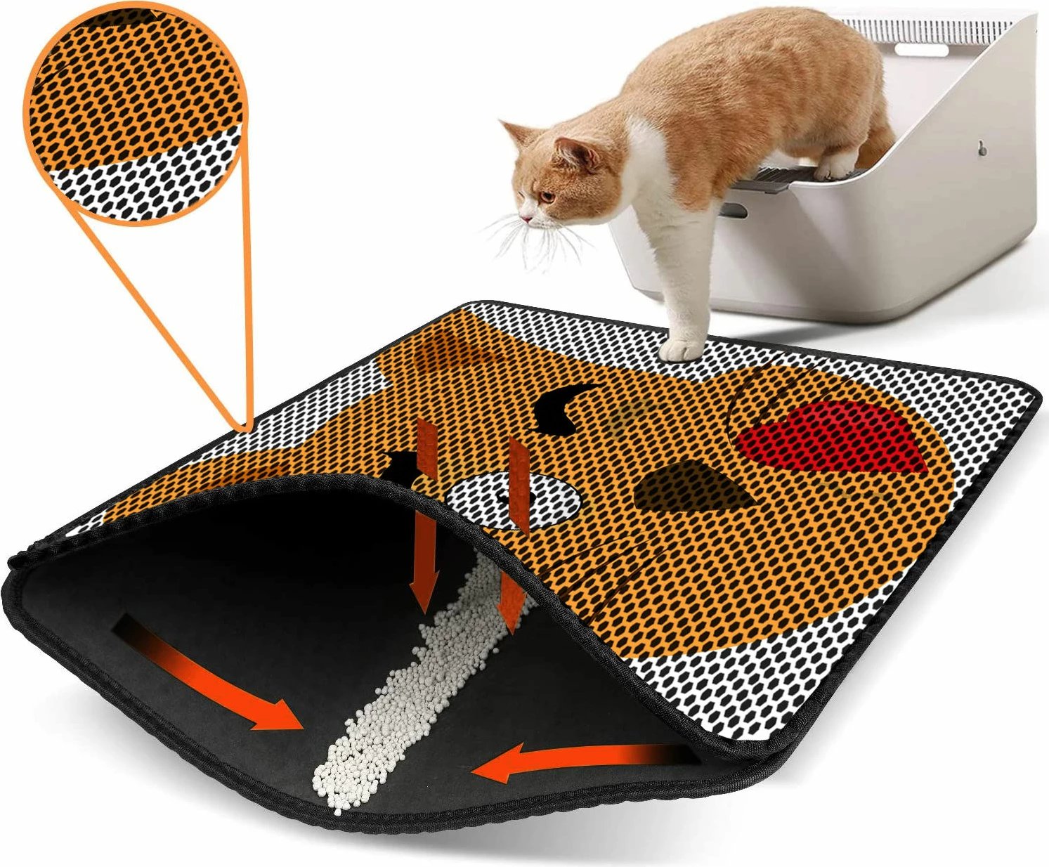 Tapet për rërë mace, shumëngjyrësh, Paws & Whiskers, Nrszn0226, 45x60cm