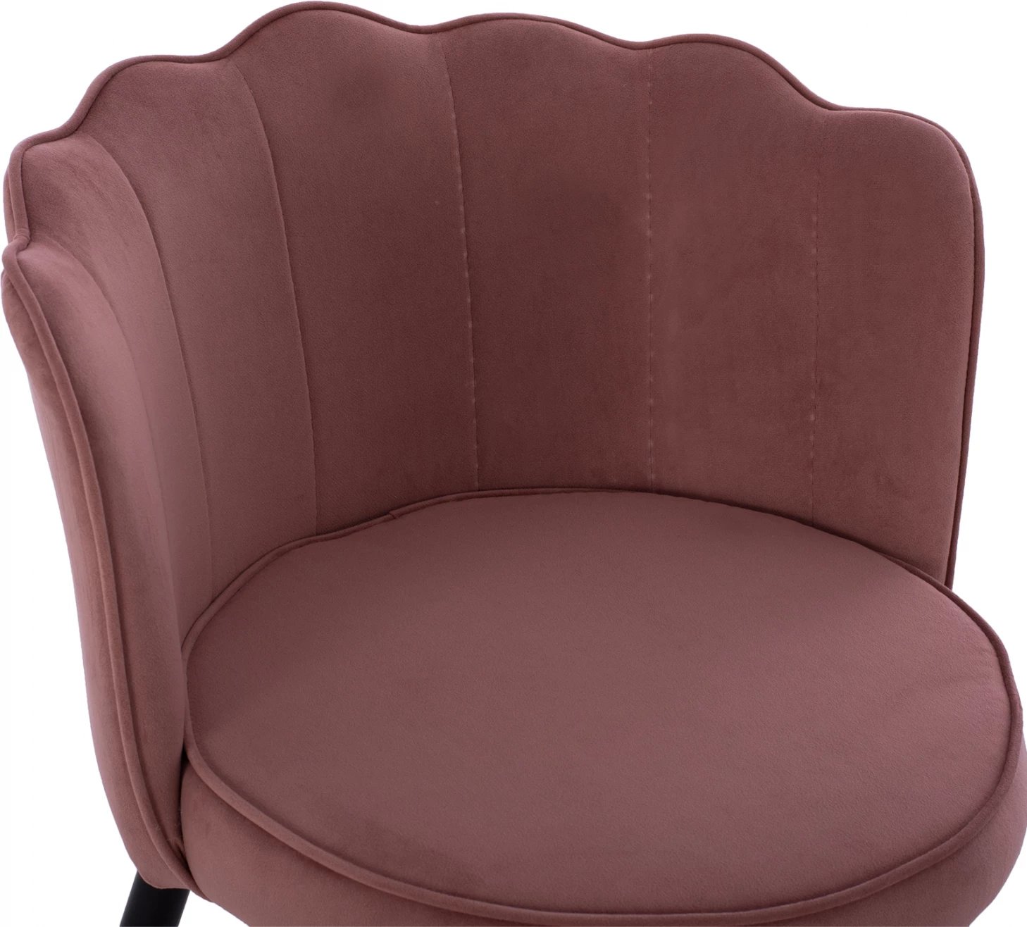 Karrige mesatare për bar, FH8736.02, kadife rozë e pluhurosur, kornizë metalike, 50x50x90 cm, set prej 2 copë