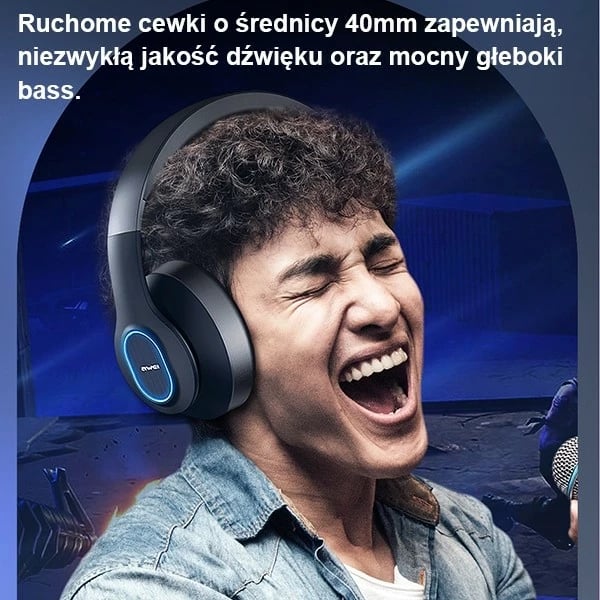 Kufje Bluetooth AWEI A100BL over-ear, të zeza