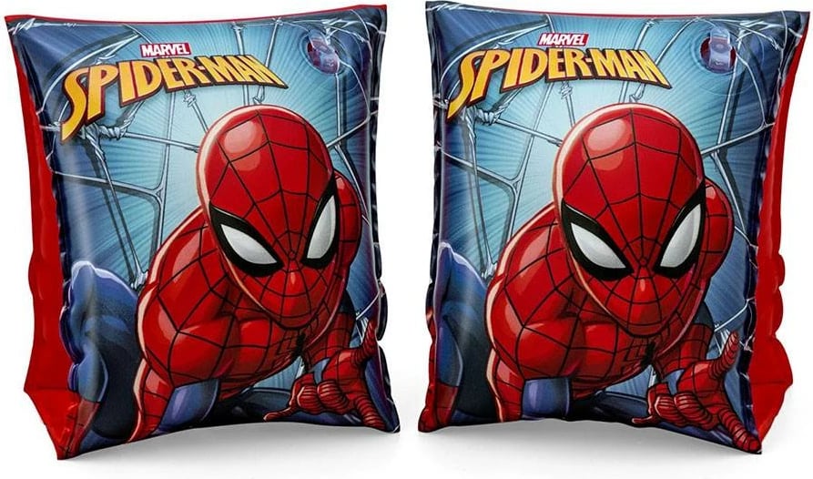 manga noti fryrëse, Bestway, Spider-Man II, për fëmijë 3-6 vjeç, 23x15 cm, PVC, të kuqe, set 2 copë