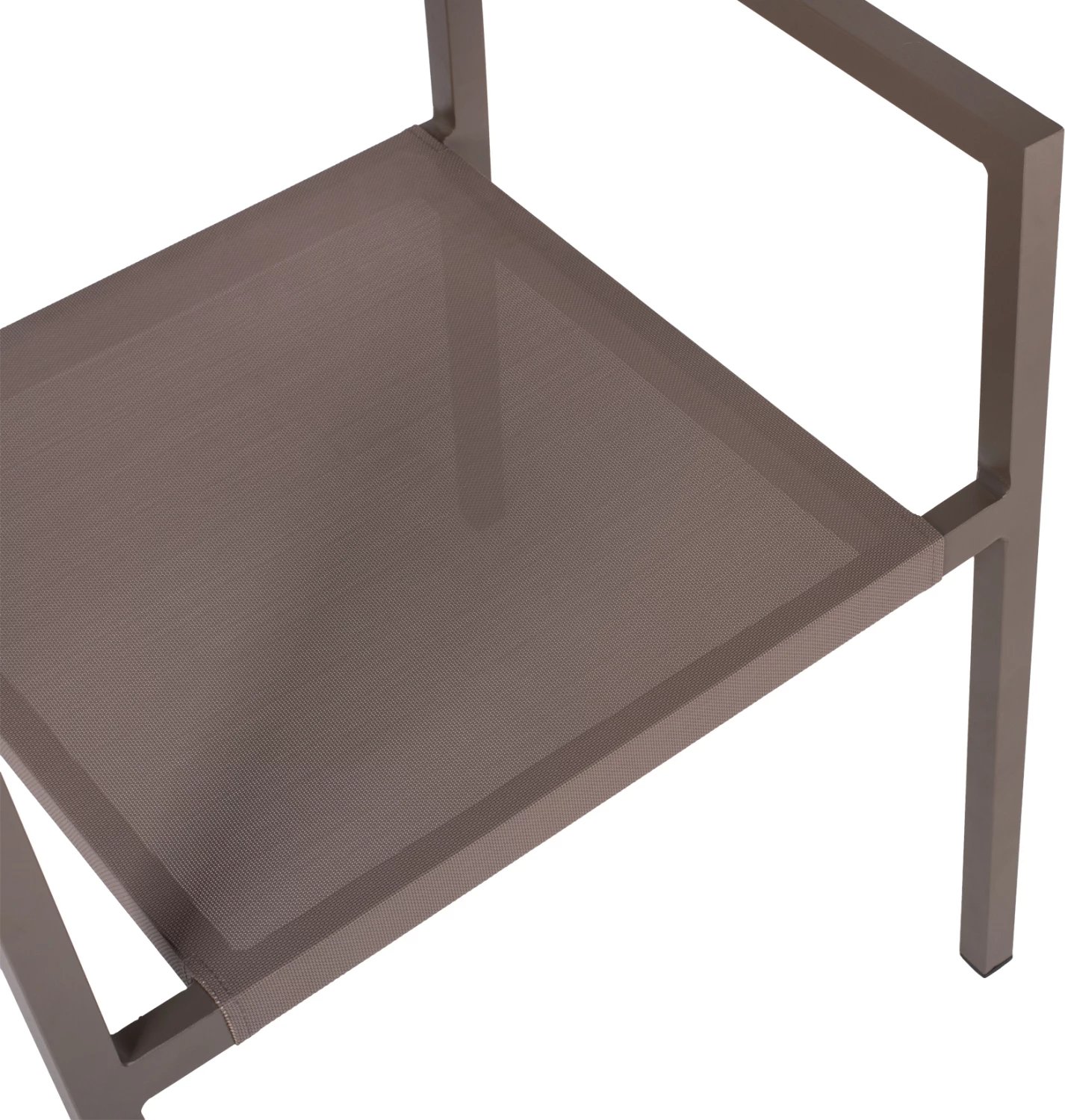 Karrige profesionale alumini, ngjyrë shampanje, me shpinë PE rattan, FH5893.03, 55.5x58.5x83 cm