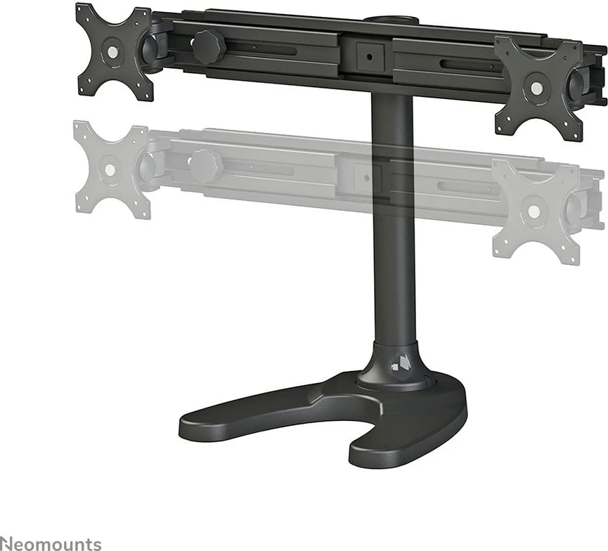 Mbajtës monitori Neomounts FPMA-D700DD, për 2 ekrane 19-30 inç, rregullim lartësie, i zi
